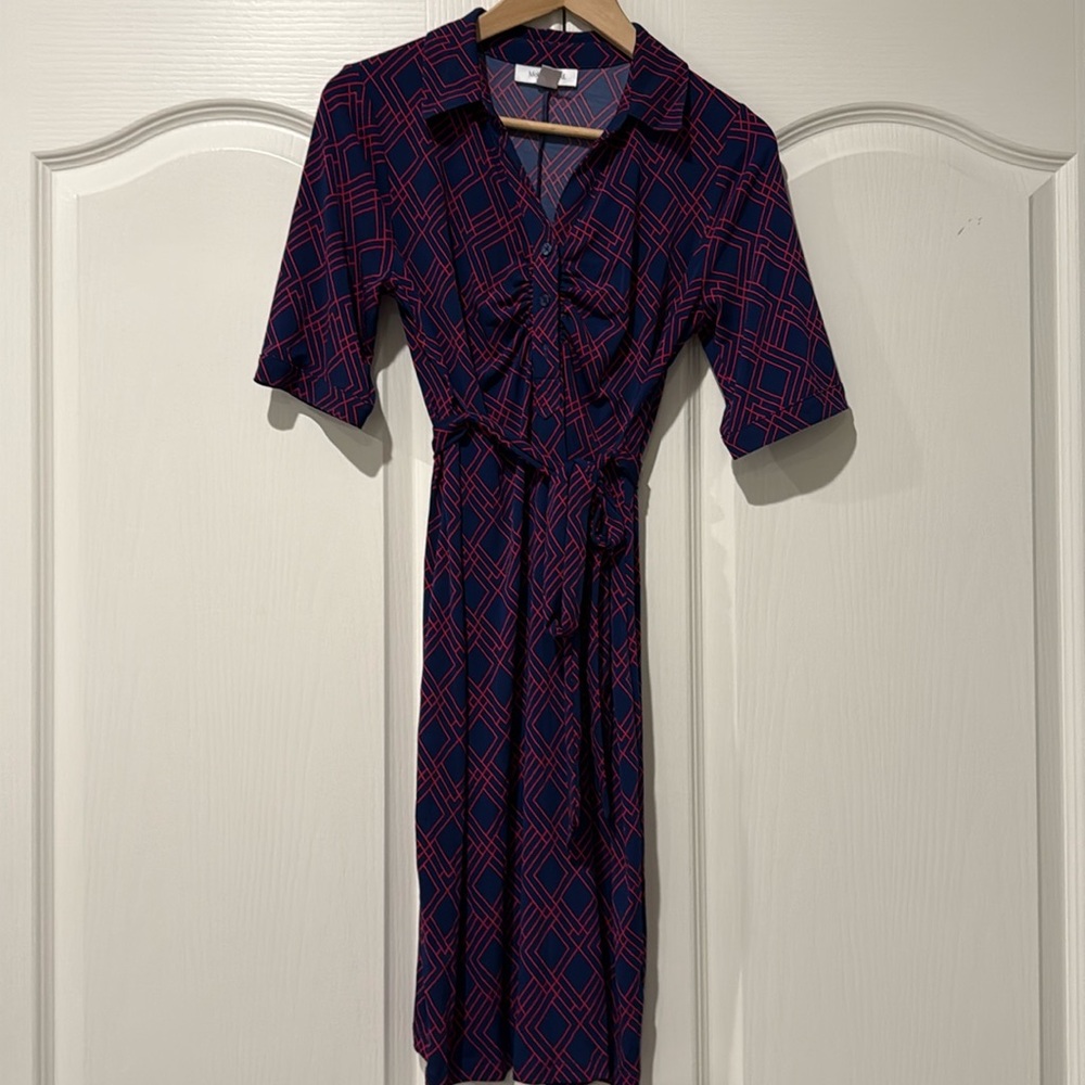 Motherhood Maternity Belted Dress Small